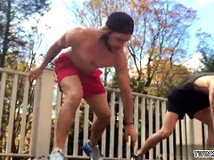 Latin son threesome and cumshot